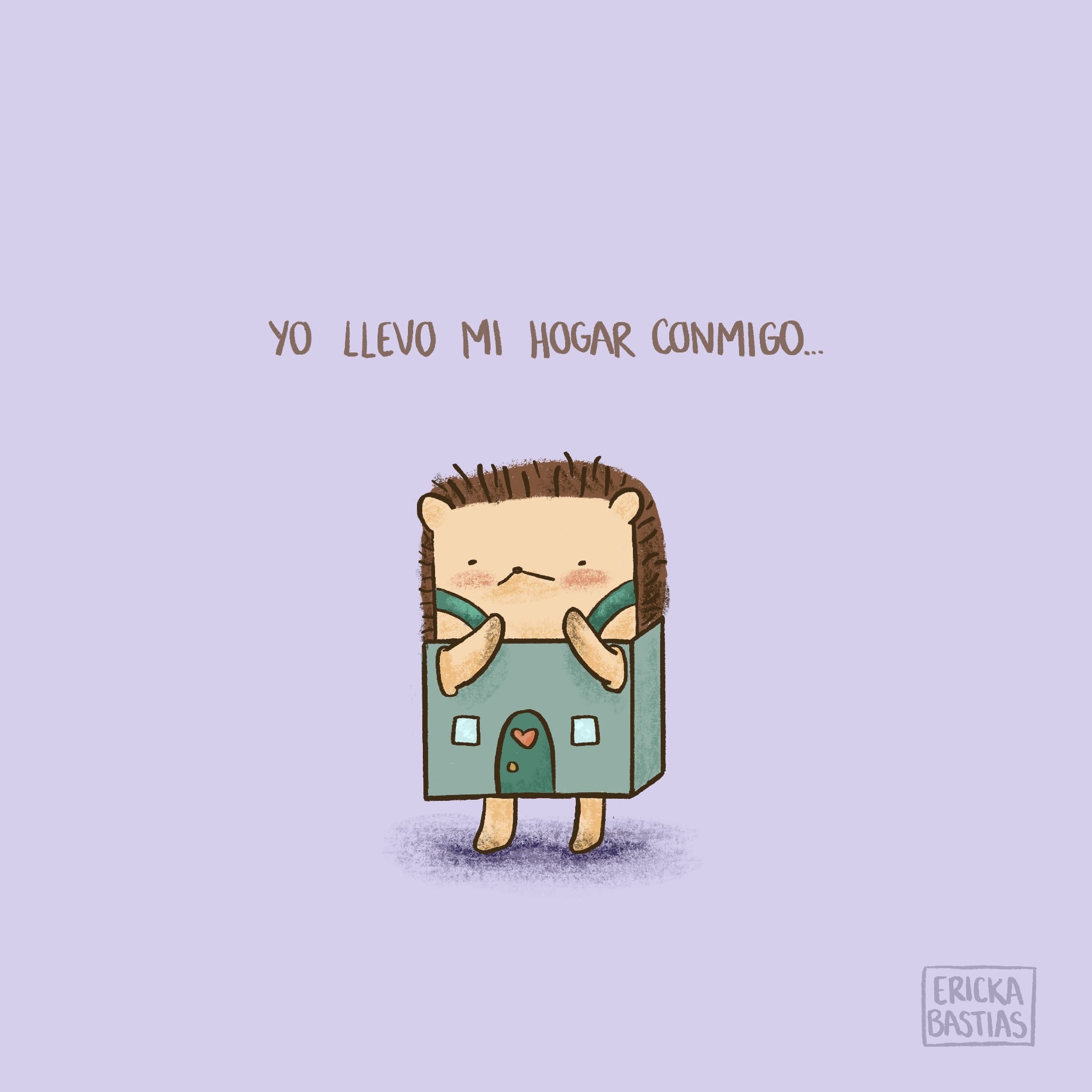 Benito llevando su casa pegada a él.